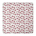 thumbnail image 1 of Sweet Cherry Pattern Fitted Tablecloth - Red Fruit Illustration Elastic Square Table Cover, Slip-Free Windproof Washable for Parties & Picnics, 1 of 6