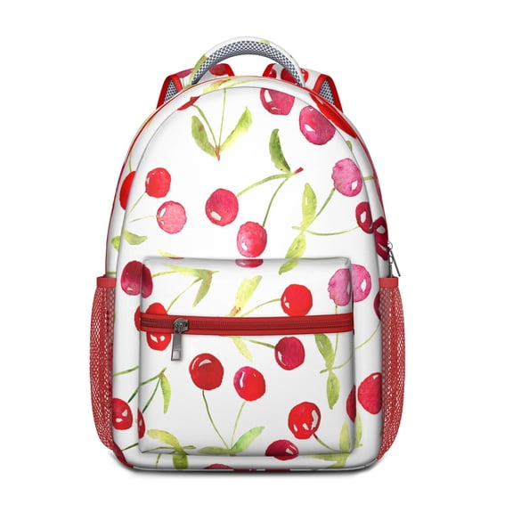 Sweet Cherry Pattern Waterproof Bookbag - Lightweight Durable Backpack with Padded Straps & Organized Storage for School & Daily Use