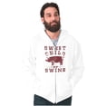 thumbnail image 1 of Sweet Child Swine BBQ Barbecue Foodie Unisex Fleece Graphic Zip Up Hoodie Brisco Brands 2X, 1 of 5