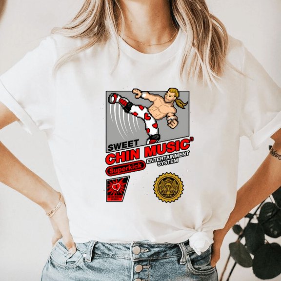 Sweet Chin Music Shawn Michaels NES Game Unisex T-Shirt V70904, for men & women, up to size 5XL