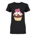 thumbnail image 1 of Sweet Chocolate Cupcake Shaped T-Shirt Women -Image by Shutterstock, Female XX-Large, 1 of 2