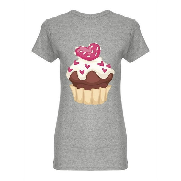 Sweet Chocolate Cupcake Shaped T-Shirt Women -Image by Shutterstock, Female XX-Large