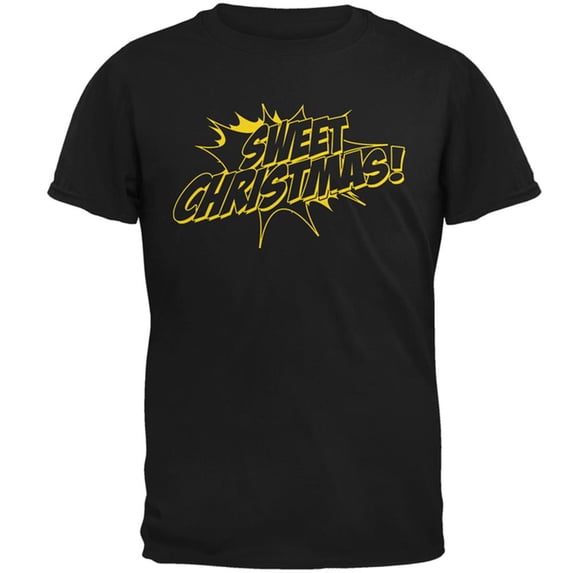 Sweet Christmas Comic Book Word Balloon Mens T Shirt Black 3X-LG