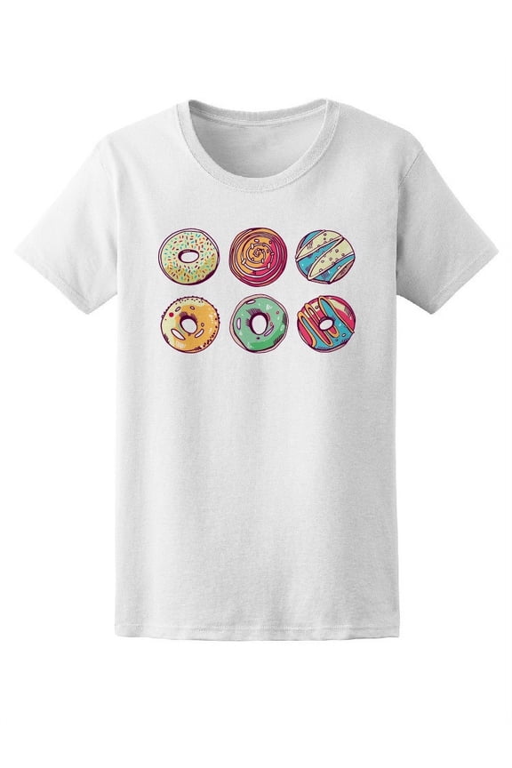 Sweet Colorful Donuts Tee Women's -Image by Shutterstock