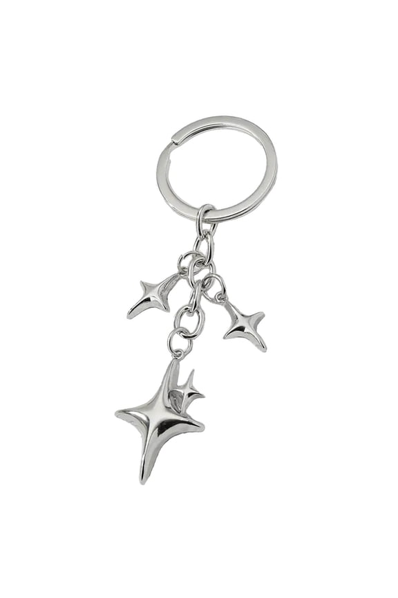 Sweet Cool Wind Four-pointed Star Keychain Retro Bag Pendant Buckle Accessories