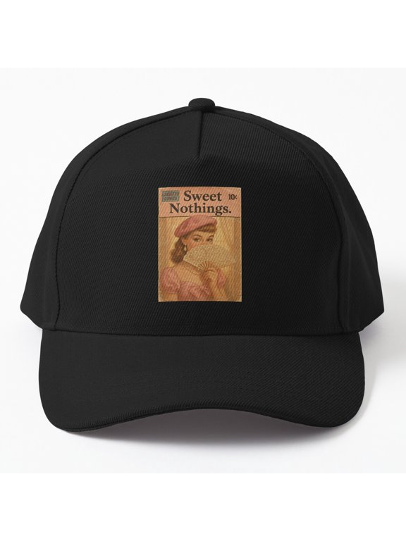Sweet Coquette Sweet Nothings Baseball Hat, Romantic Aesthetic Statement Graphic Design, Classic Cap