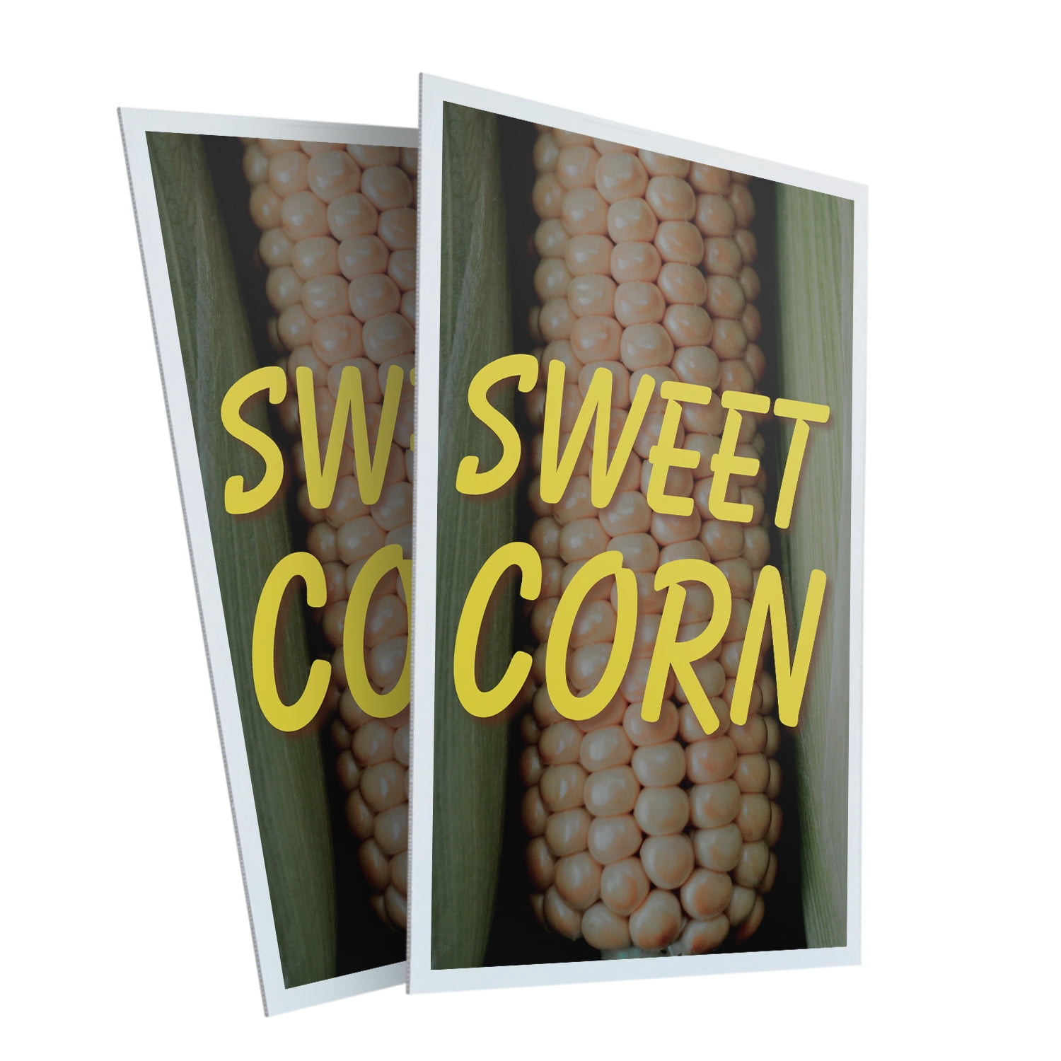 Sweet Corn (2-Pack) 24 Inch x 36 Inch Plastic Signs | Sign Insert 4mm ...