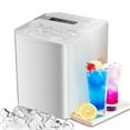thumbnail image 1 of Haysky Countertop Ice Maker, 26lbs in 24Hrs, 9 Cubes Ready in 6 Mins, Self-Cleaning, Portable Compact Ice Maker Machine with Basket and Scoop for Home, Kitchen, Camping, RV, Party, White, 1 of 10