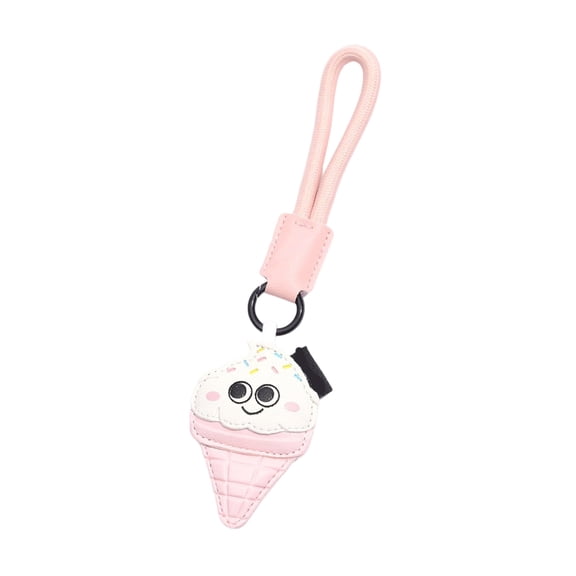 Sweet Couple Keychain French Fries Milk Teas Design PU Leather Bag Charm Fashion Accessory With Portable Metal Hook