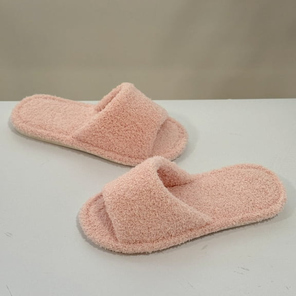 Sweet Couple Women's Fluffy Faux Fur Platform Slippers - Thick Sole Indoor/Outdoor Warm Winter Slides