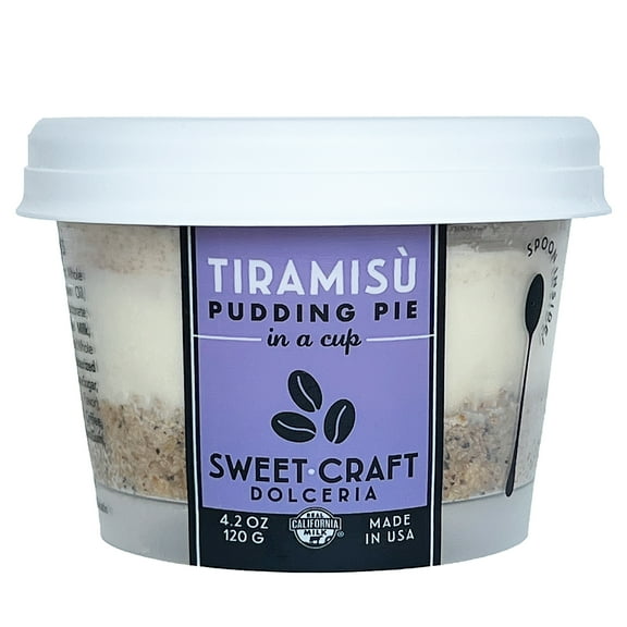 Sweet Craft Dolceria Italian Tiramisu Pudding Pie Cup 4.2 Ounce Cup (Frozen)