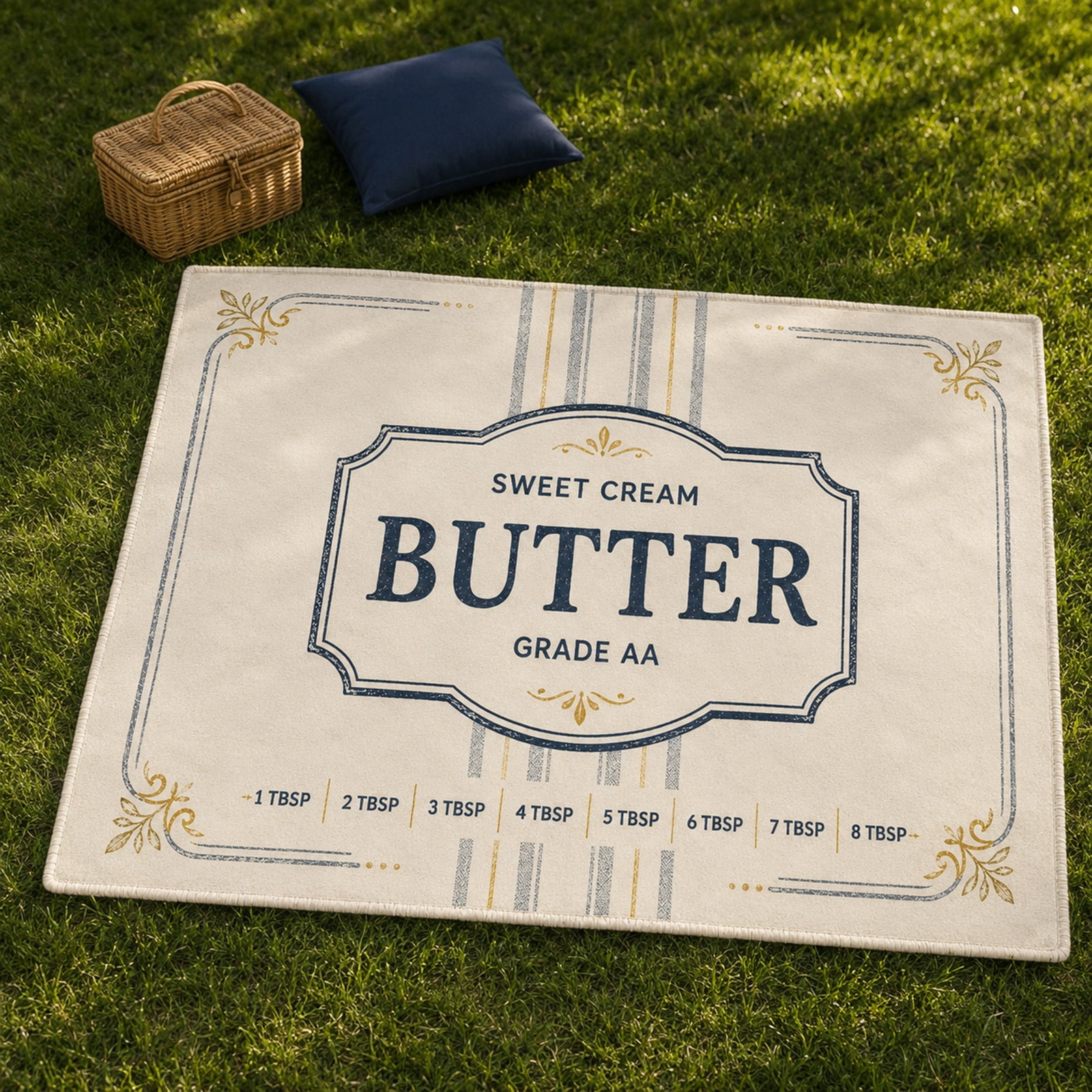 Sweet Cream Label Throw Blanket, Food-Inspired Design for Bed, Sofa ...