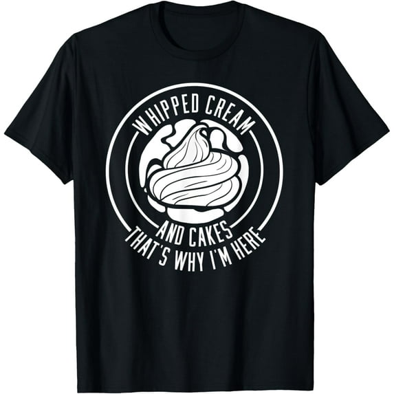 Sweet Creamer Recipes Cake Heavy Cream T-Shirt men and women can wear, black, white, gifts