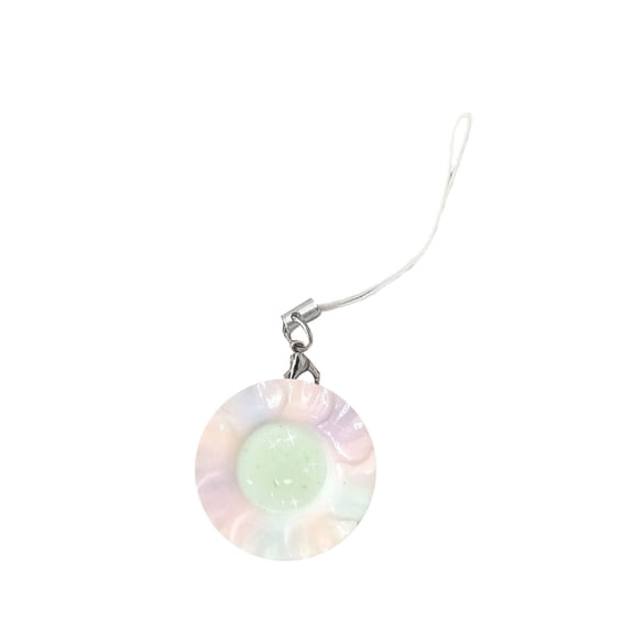 Sweet Creamy Plate Keychain Cute Dessert Design Resin Key Ring For Bags Gift Lightweight Jewelry Accessory