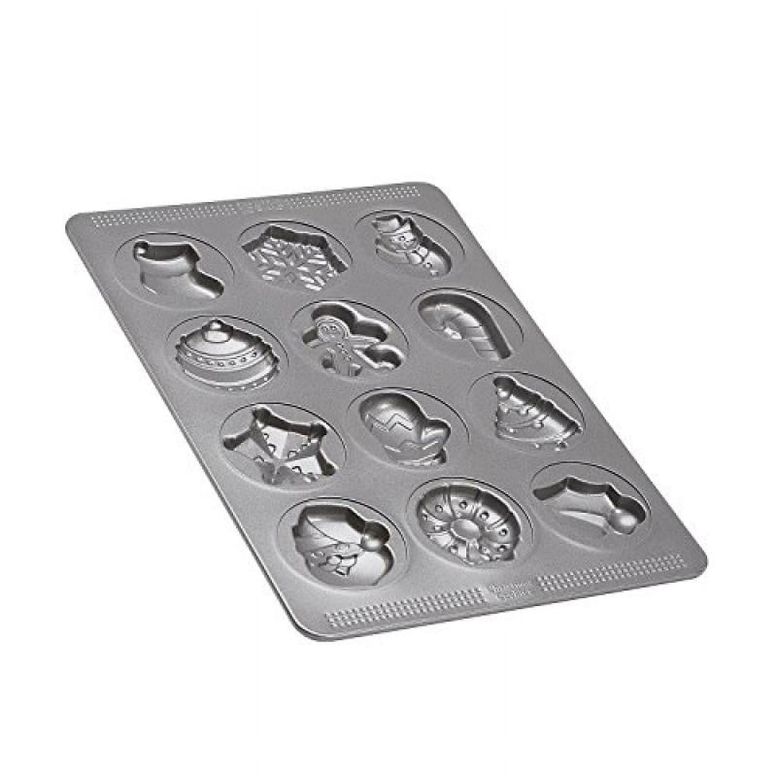 Holiday Time Christmas Non-Stick 12 Cavity Cookie Pan, 11.2 X 16.54 inches,  Carbon Steel