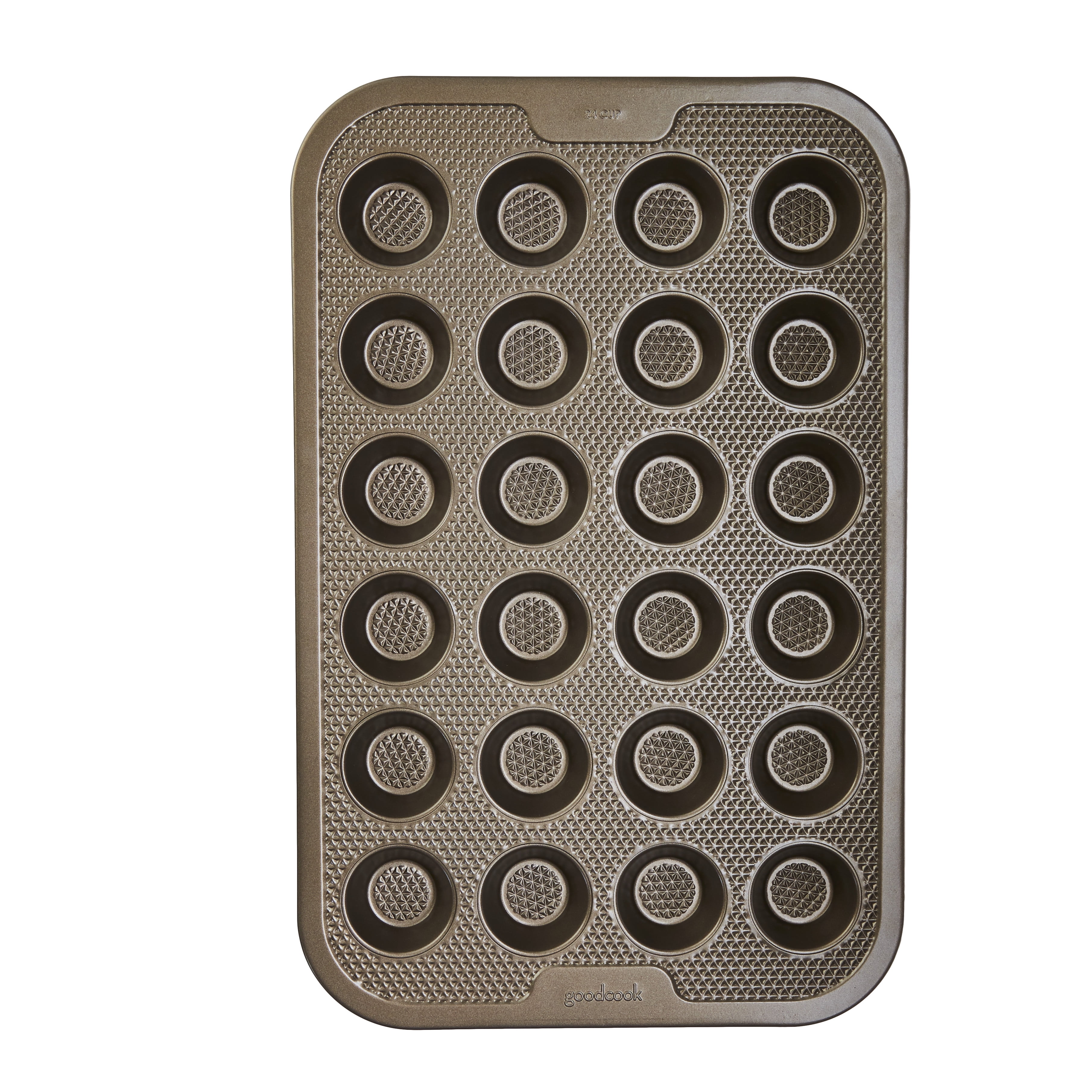 Champagne Pewter Nonstick Mini Muffin Pan with Diamond Pattern