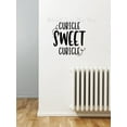 thumbnail image 1 of Sweet Cubicle Office Wall Art Decal Words Sticker Vinyl Lettering Curly Swirls Workspace Art Decor Quote 18x18-Inch Black, 1 of 2