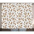thumbnail image 1 of Ambesonne Sweets Curtains 2 Panel Set, Yummy Desert Gelato, 108" x 96", Pearl Pale Caramel, 1 of 3