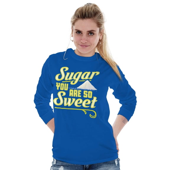 Sweet Cute Pick-Up Line Corny Nerdy Women's Long Sleeve T Shirt Brisco Brands S