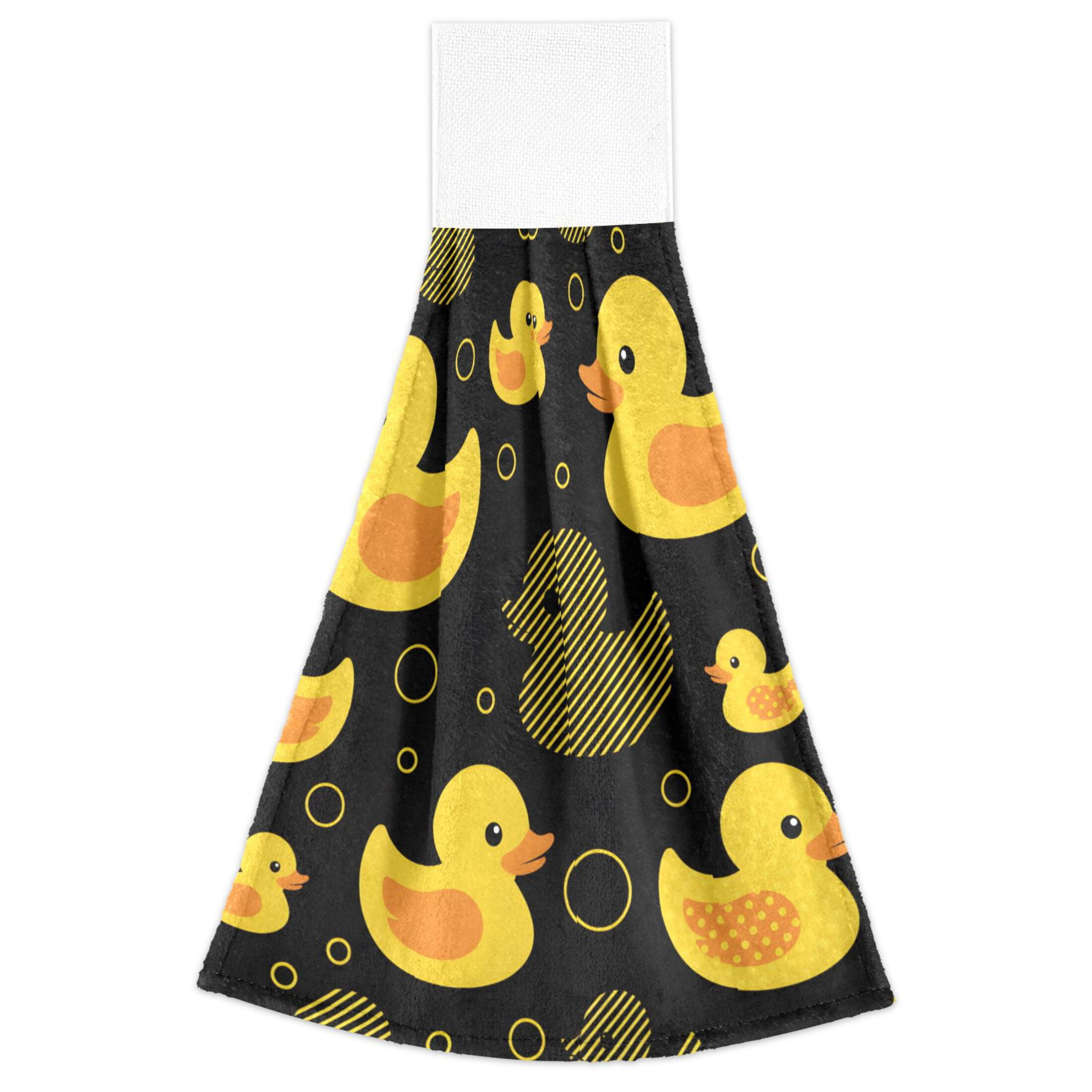 Sweet Cute Yellow Ducks Hand Towels 2 Pack Quick Dry Velvet Soft with ...