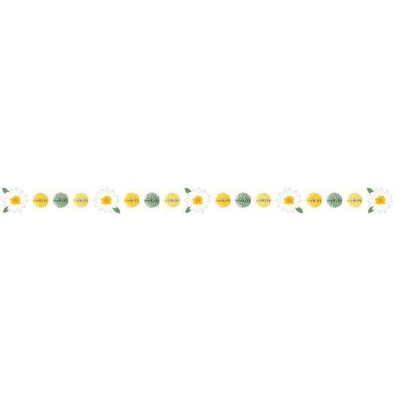 Creative Converting Sweet Daisy 8-Foot Yellow Paper Garland