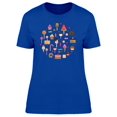 thumbnail image 1 of Sweet Dessert Doodles T-Shirt Women -Image by Shutterstock, Female Large, 1 of 2