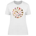 thumbnail image 1 of Sweet Dessert Doodles T-Shirt Women -Image by Shutterstock, Female Medium, 1 of 2