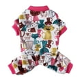 thumbnail image 1 of Sweet Dog Pajamas Soft Coral Pet Clothes Small And Medium Dog Four Legged Clothes M, 1 of 4