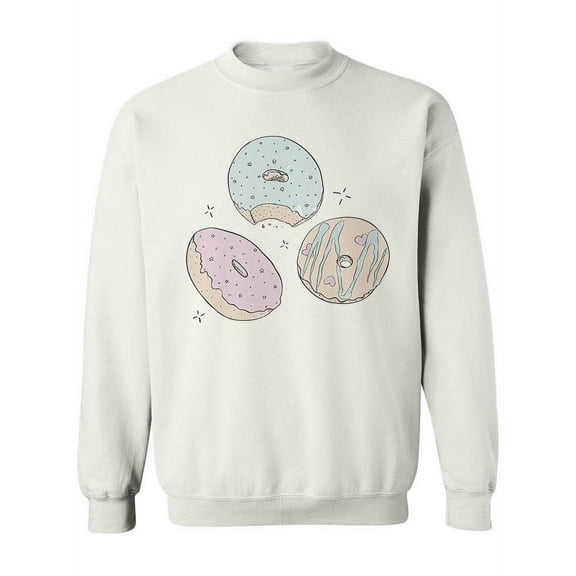 Sweet Donuts Design  Sweatshirt Women -Image by Shutterstock, Female Large