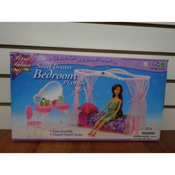 Sweet Dream Bedroom play set for dollhouse furniture