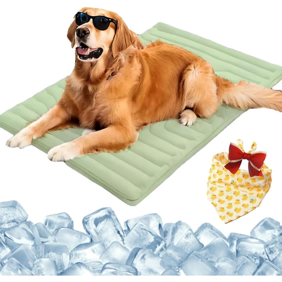Sweet Dreamed Dog Cooling Mat with 4Colors, 2025 New Pet Cooling Pad for Dog & Cats, Gel-Free Self Barkley Cool Pad for Dogs & Cats, Machine Washable for All Breeds & Sizes