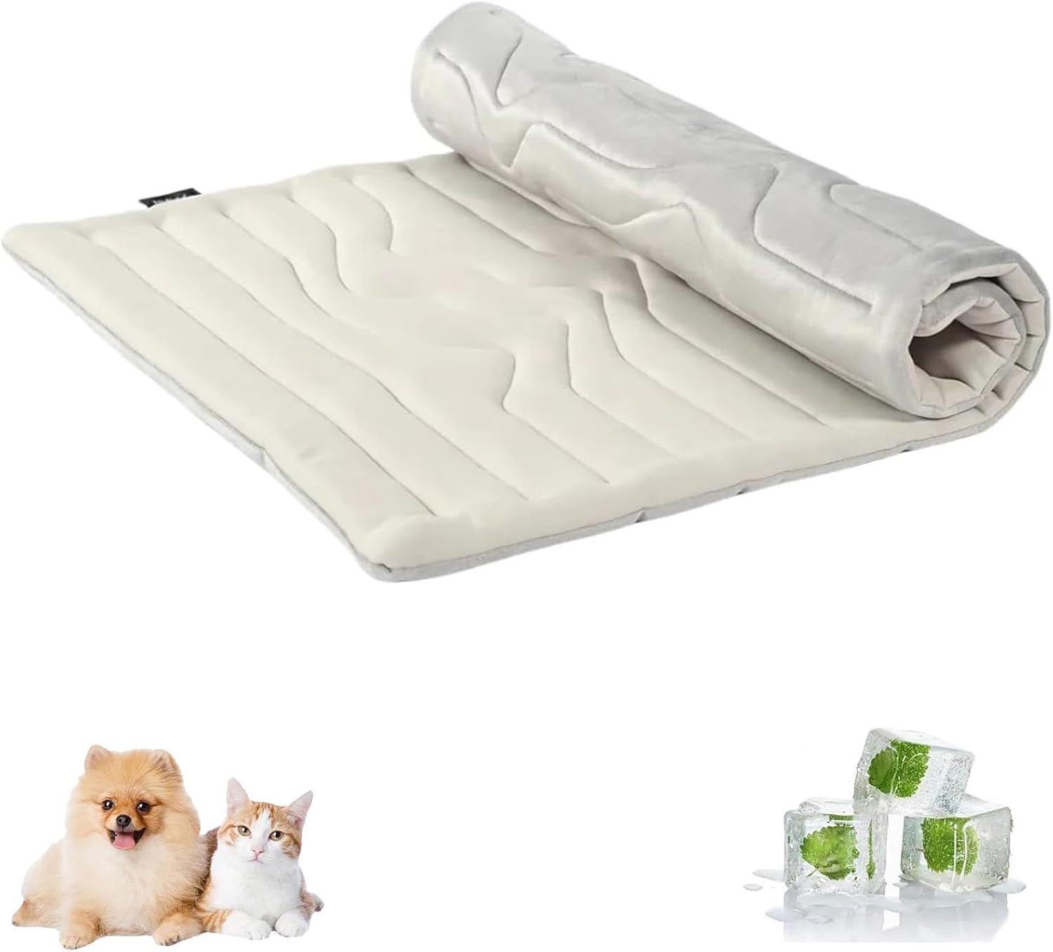 Sweet Dreamed Dog Cooling Mat – Reversible Pet Bed For Summer & Winter, Cools Up To 9°F, Machine Washable