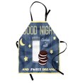 thumbnail image 1 of Sweet Dreams Apron Retro Poster with Chocolate Biscuits and a Glass of Milk Good Night Quote, Unisex Kitchen Bib Apron with Adjustable Neck for Cooking Baking Gardening, Multicolor, by Ambesonne, 1 of 3