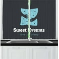 thumbnail image 1 of Sweet Dreams Curtains 2 Panels Set, Love to Sleep Hugging Arms Minimalist Simplistic Illustration, Window Drapes for Living Room Bedroom, 55W X 39L Inches, Charcoal Grey Pale Blue, by Ambesonne, 1 of 2