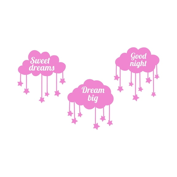 Sweet Dreams Dream Big Goodnight Quote Vinyl Wall Design Wall Art Sticker Designs Vinyl Stickers For Home House Walls Rooms Windows Bedroom Decoration Size (28x28 inch)