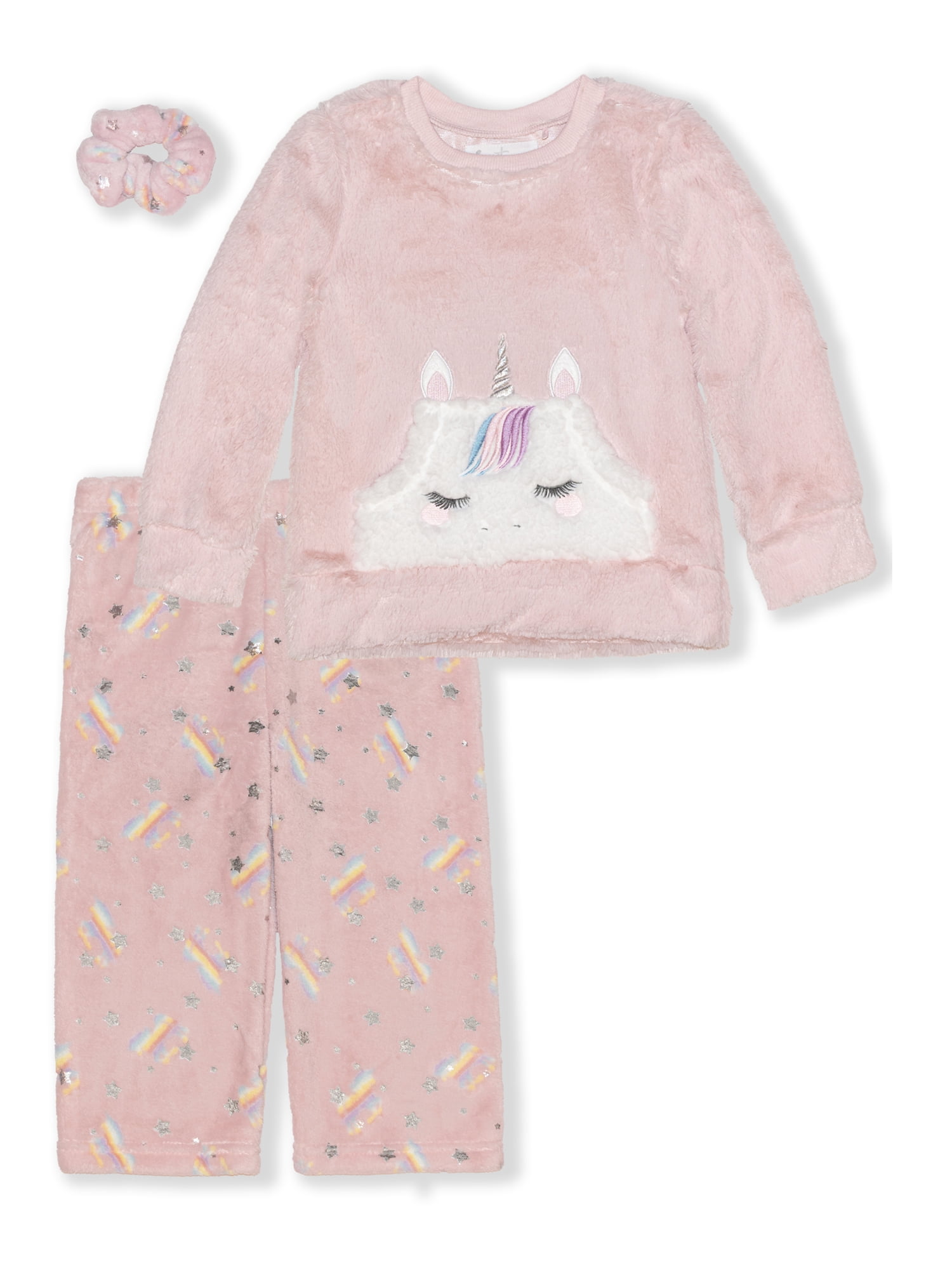 Sweet Dreams Girls Plush Pajama Set, 2Piece, Sizes 412, With Free