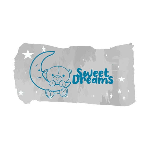 Sweet Dreams Kids Room Good Nigth Quote Vinyl Wall Design Wall Art Sticker Designs Vinyl Stickers For Home House Walls Rooms Windows Bedroom Decoration Size (20x20 inch)