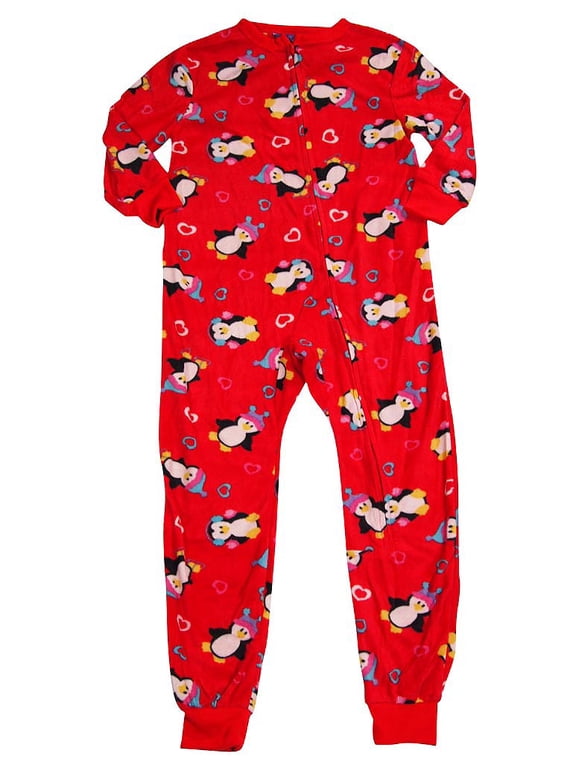 Sweet Dreams - Little Girls' Long Sleeve Penguin Blanket Sleeper 33739-4/5 (Red Penguins)