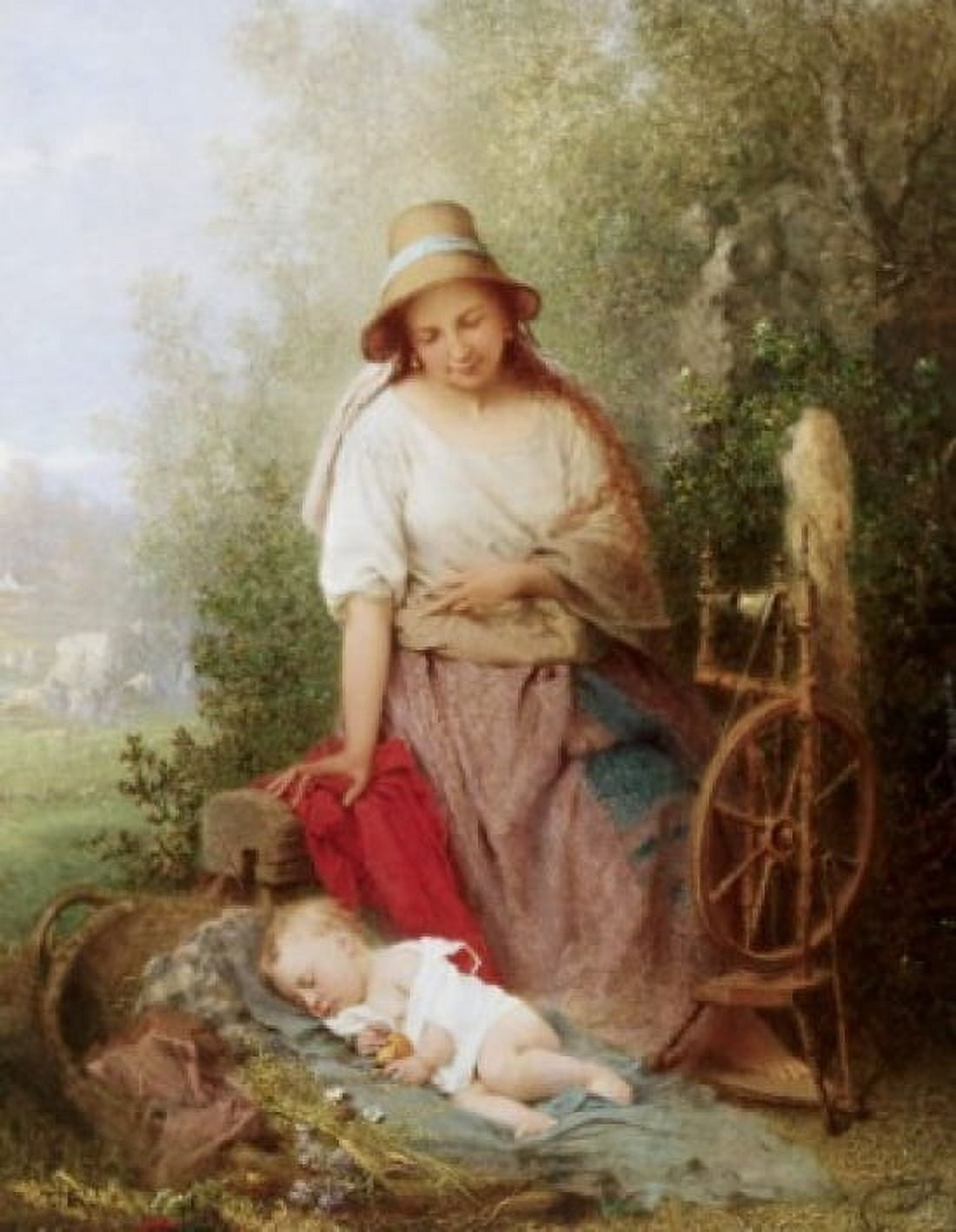 Sweet Dreams Modeste Eugene Lepoittevin (1806-1871French) Canvas Art - Eugene Lepoittevin (24 x 36)