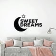 thumbnail image 1 of Sweet Dreams - Moon And Star Silhouette Sleeping Night Time Sleep Moon Silhouette Vinyl Wall Sticker Wall Art Decal Room Bed Room Sleeping Area House Home Decor Sticker Decoration Size (22x30 inch), 1 of 3
