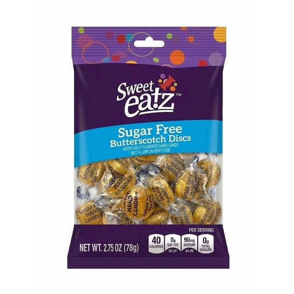 Sweet Eatz Sugar Free Butterscotch Discs Hard Candy, 2.75 oz