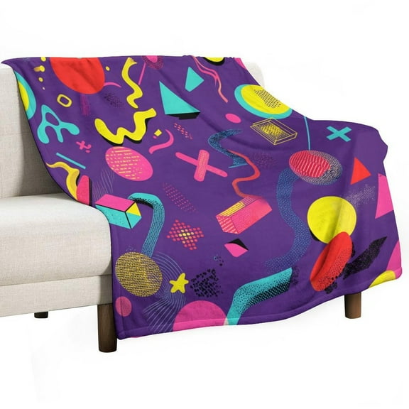 Sweet Emotion Vintage (1)-1 Flannel Blanket Blanket for Couch Sofa Lightweight Bed, Super Soft Cozy Print Warm Blanket