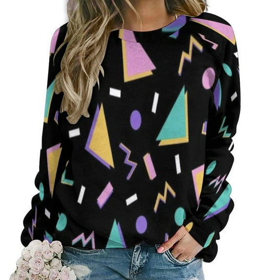 Sweet Emotion Vintage Fashion Round Neck Long Sleeve Printed Elegant Casual Loose Hoodie