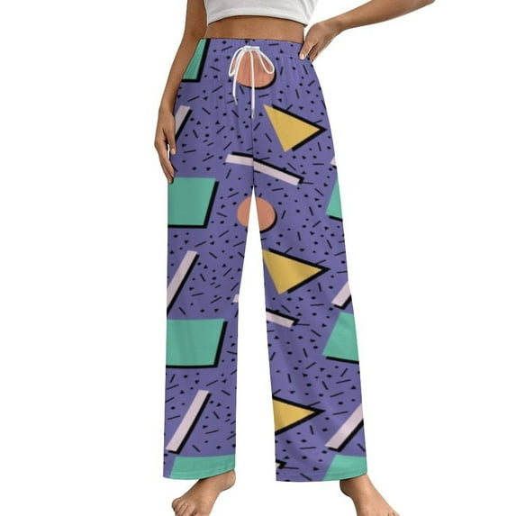 Sweet Emotion Vintage Pajama Pants Breathable with Pockets Pajamas For Lady Vintage Sleeping Pants Bedroom Homewear