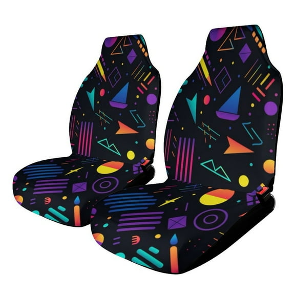 Sweet Emotion Vintage Set of 2 Car Seat Covers Seat for Carseats Front Seat Auto Car Interior Accessories Universal 2 Piece