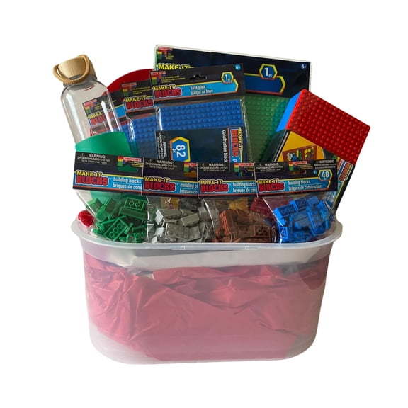 Sweet Ez Dream Gift Box Blocks 12-pieces, Presents Idea Stocking Stuffer Thanksgiving Birthday Christmas Party Favor Easter Basket Halloween Children Educational Construction Brick Kids STEM