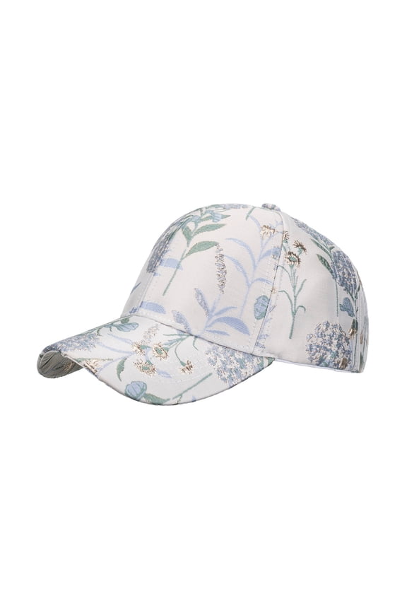 Sweet Floral Pattern Baseball Cap Unisex Breathable Sunshade Adjustable Outdoor Athletic Trucker Hat