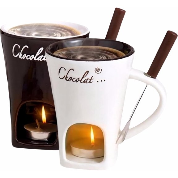 Sweet Fondue Cup Chocolate Fondue Melting Cup for Camping, Office, Family Gatherings
