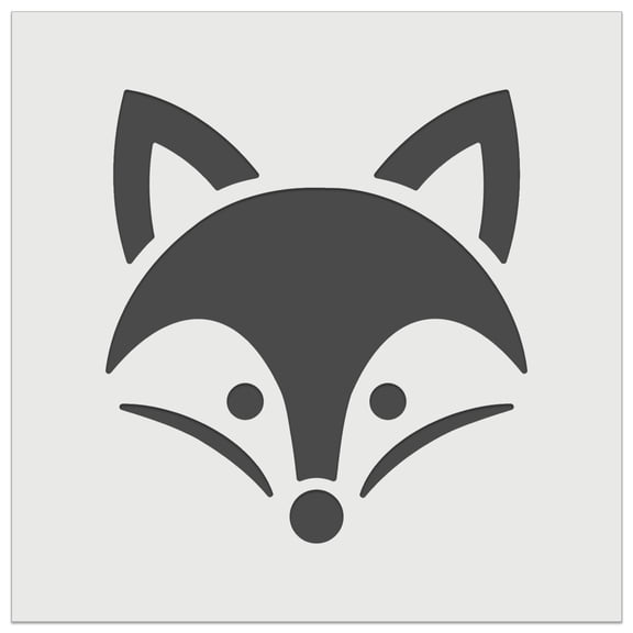 Sweet Fox Head Face DIY Cookie Wall Craft Stencil - 3.5 Inch