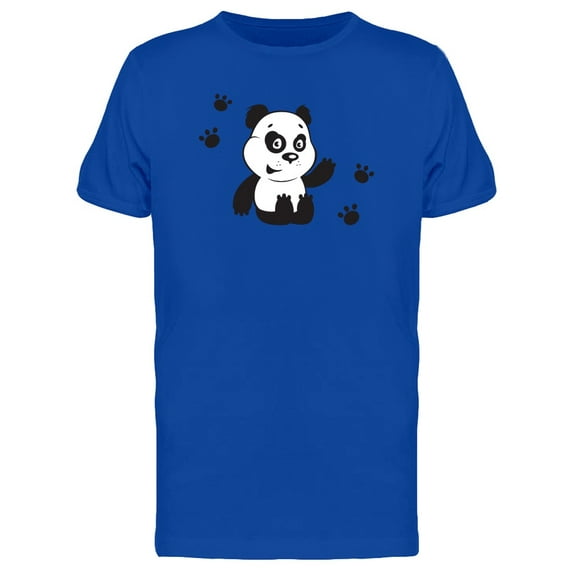 Sweet Funny Panda Cartoon T-Shirt Men -Image by Shutterstock, Male 3X-Large